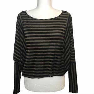 Bebe Batwing Glitter & Gold Top